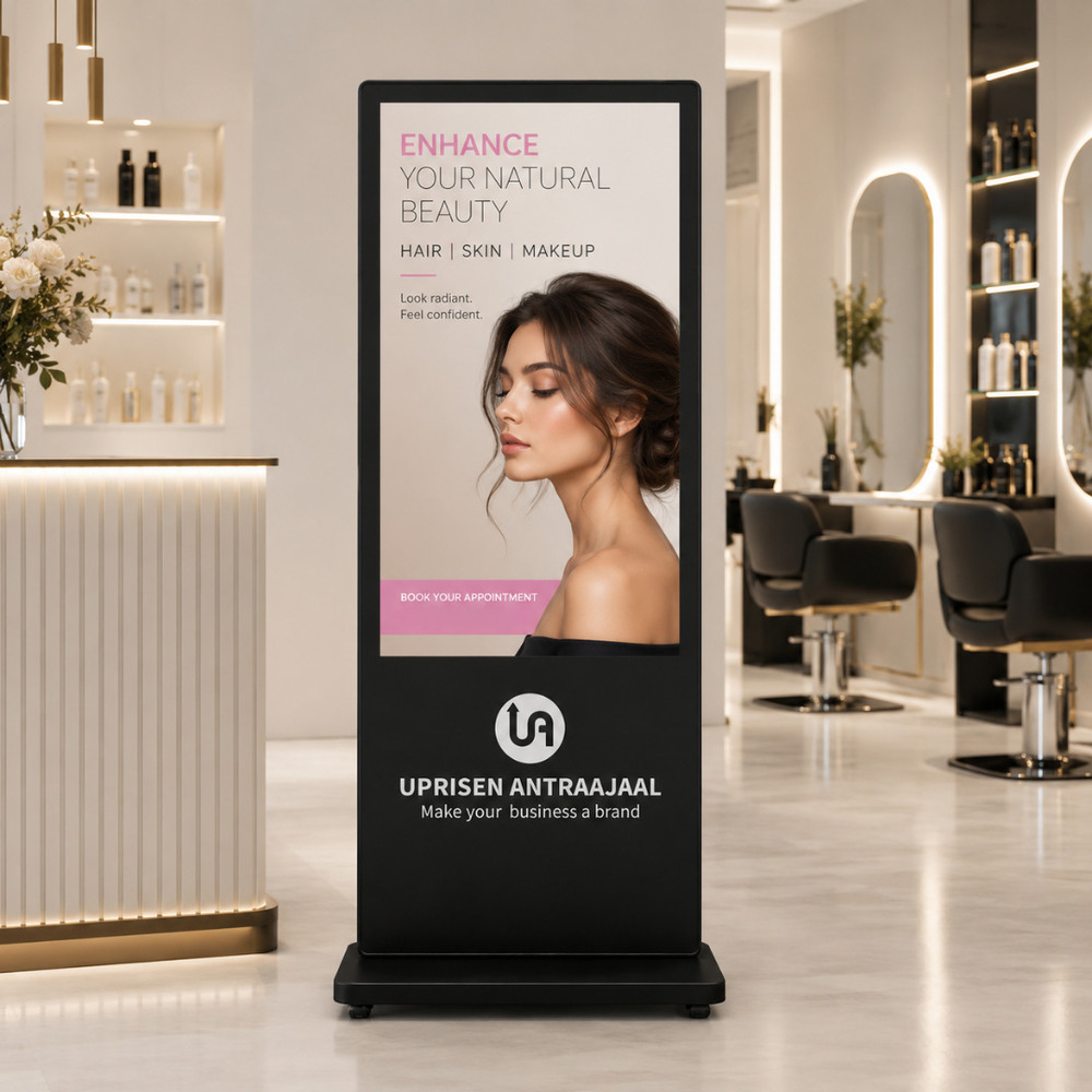 43 Inch 4 Plus 32 GB Black I Shape Digital Storage Standee
