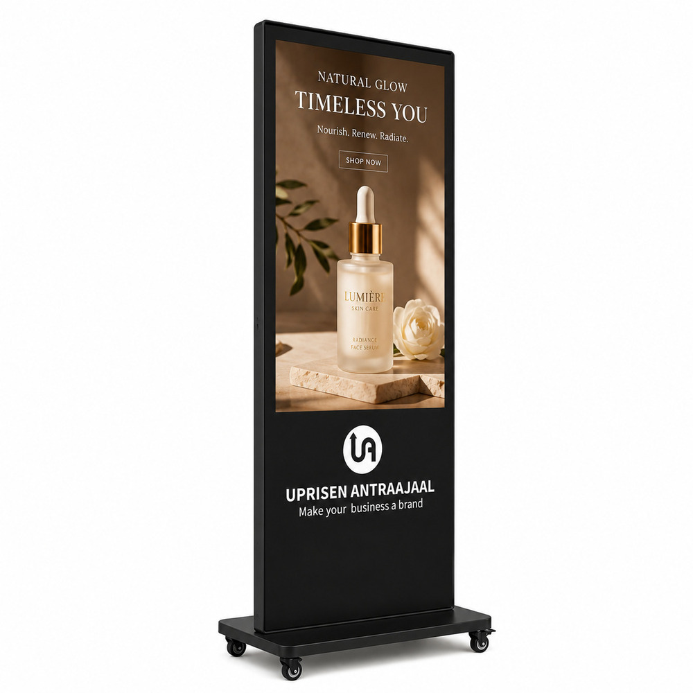 43 Inch 2 Plus 16 GB Black I Shape Digital Storage Standee