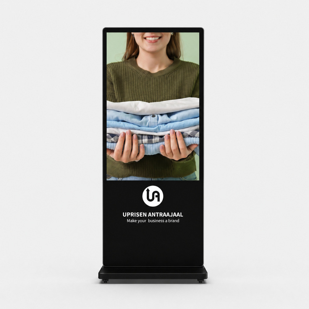55 Inch Black I Shape Digital Standee