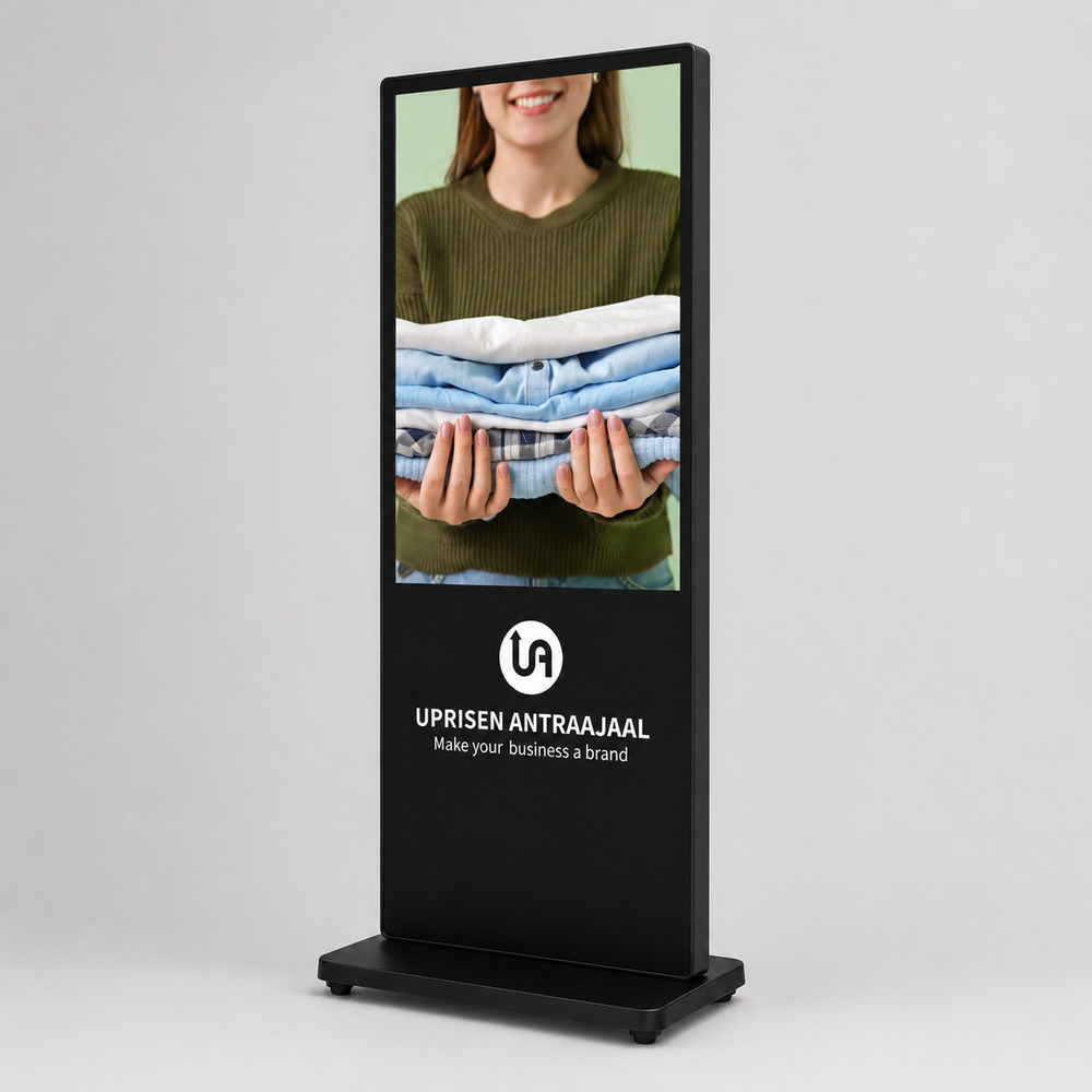 55 Inch Black I Shape Digital Standee