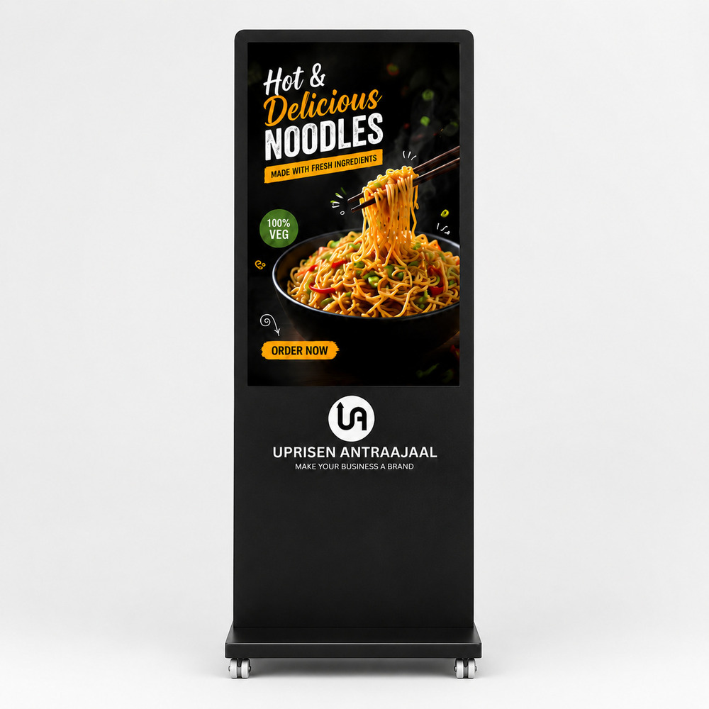 32 Inch Black I Shape Digital Standee