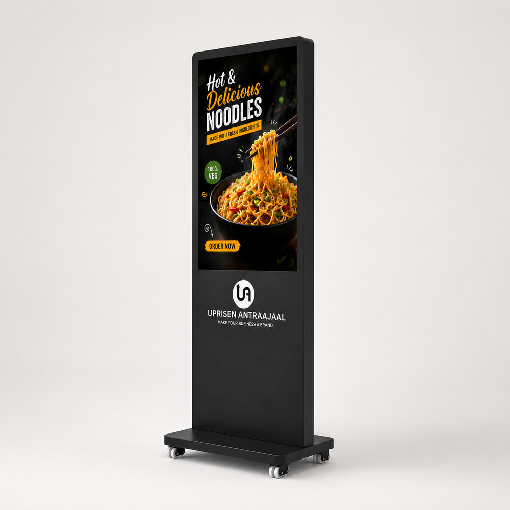 32 Inch Black I Shape Digital Standee