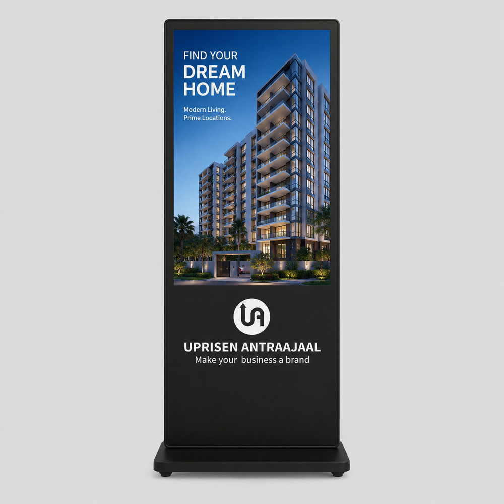 43 Inch Black I Shape Digital Standee