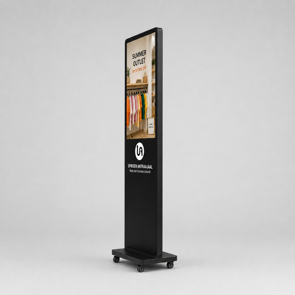 24 Inch Black I Shape Digital Standee