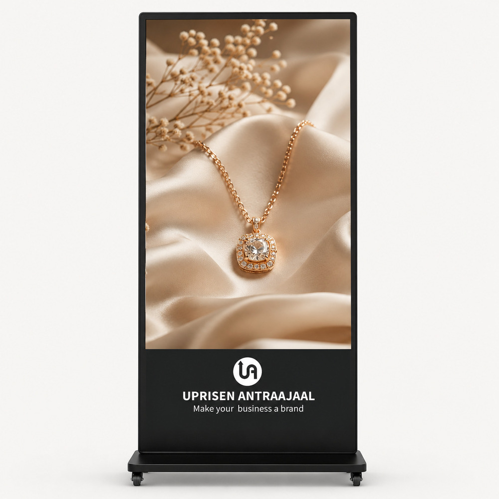 75 Inch Black I Shape Digital Standee