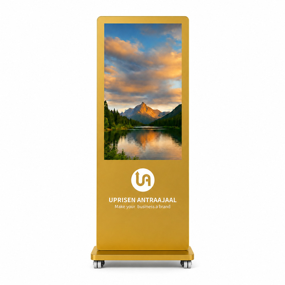 Premium Golden Color I Shape Digital Standee