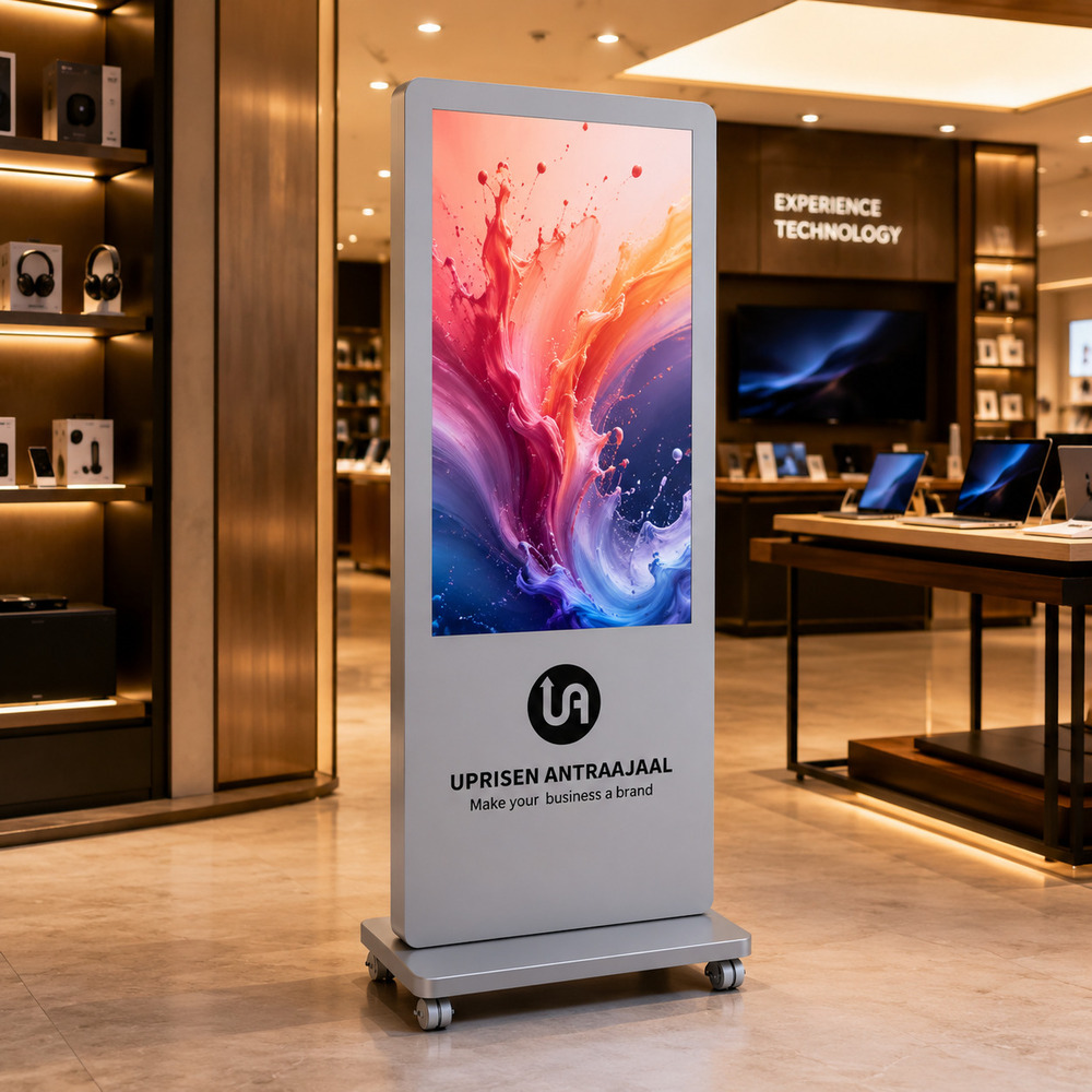 Premium Silver Color I Shape Digital Standee