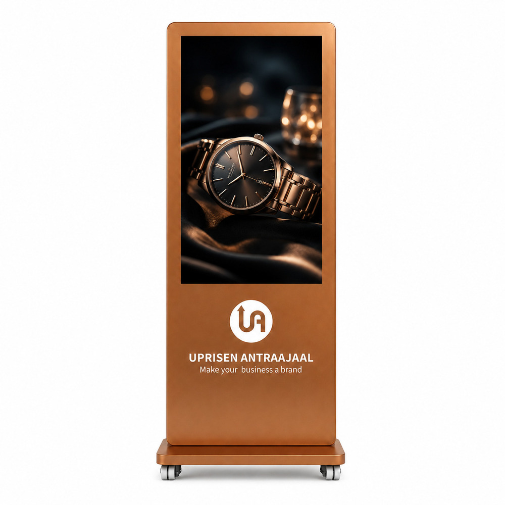 Premium Copper Color I Shape Digital Standee
