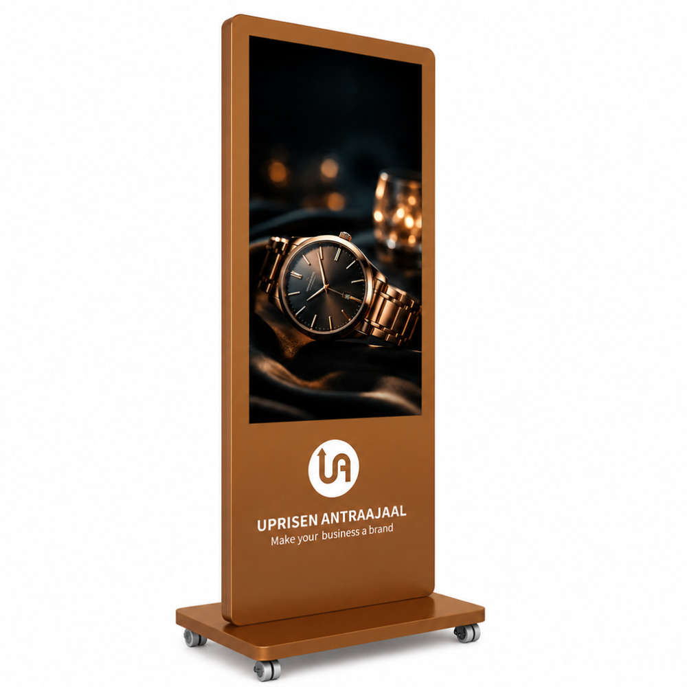 Premium Copper Color I Shape Digital Standee