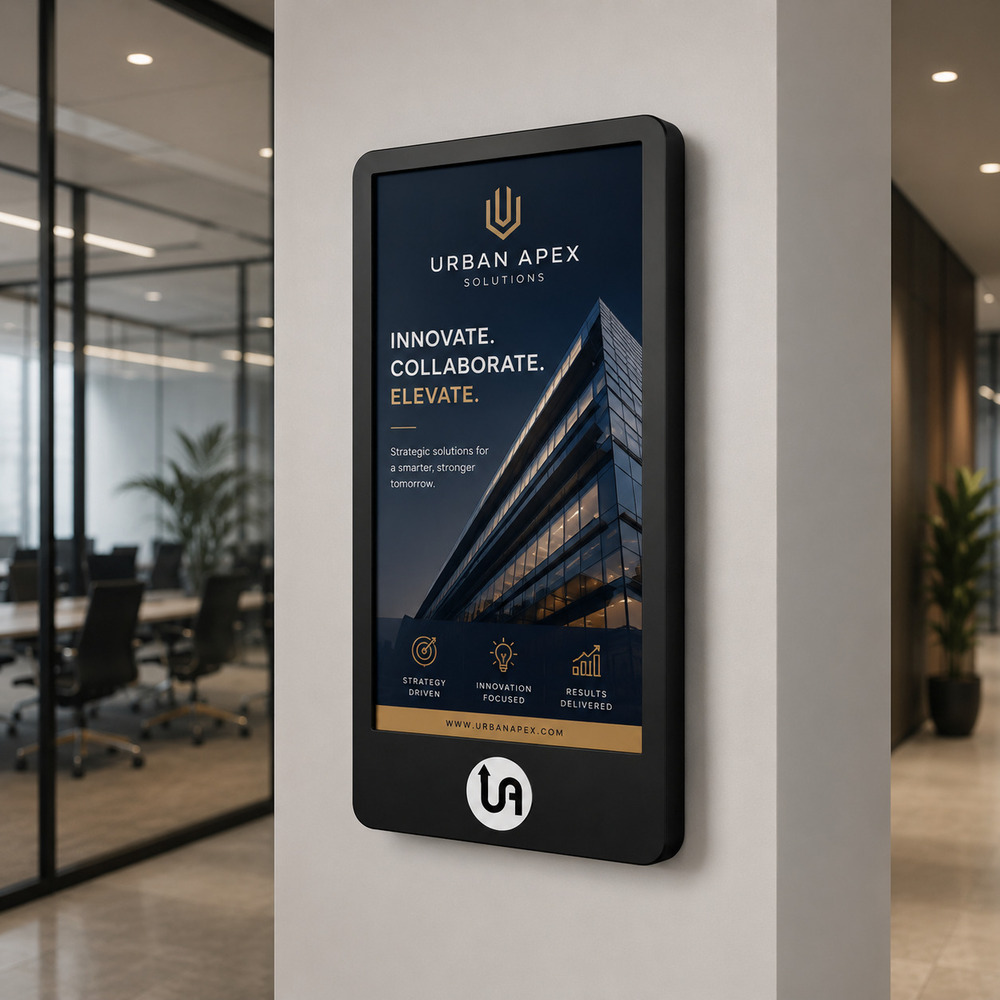 43 Inch Black Digital Wall Mount