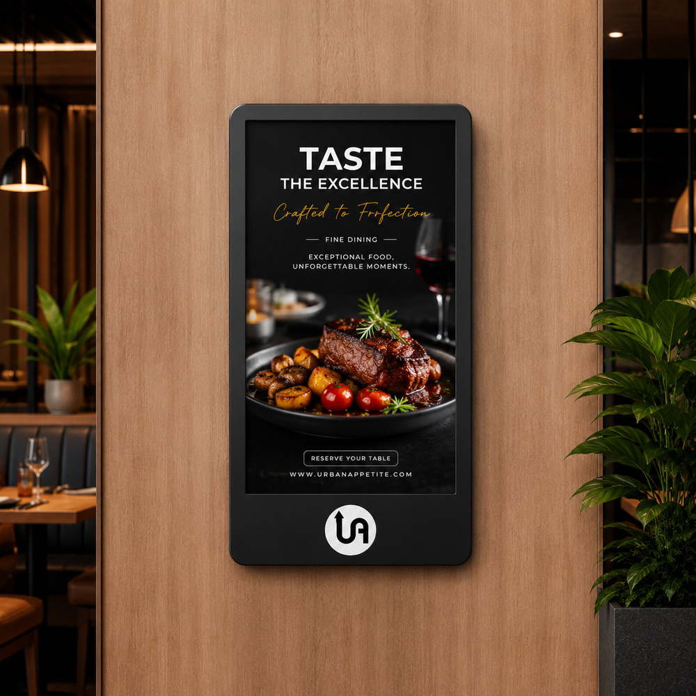 43 Inch Black Digital Wall Mount