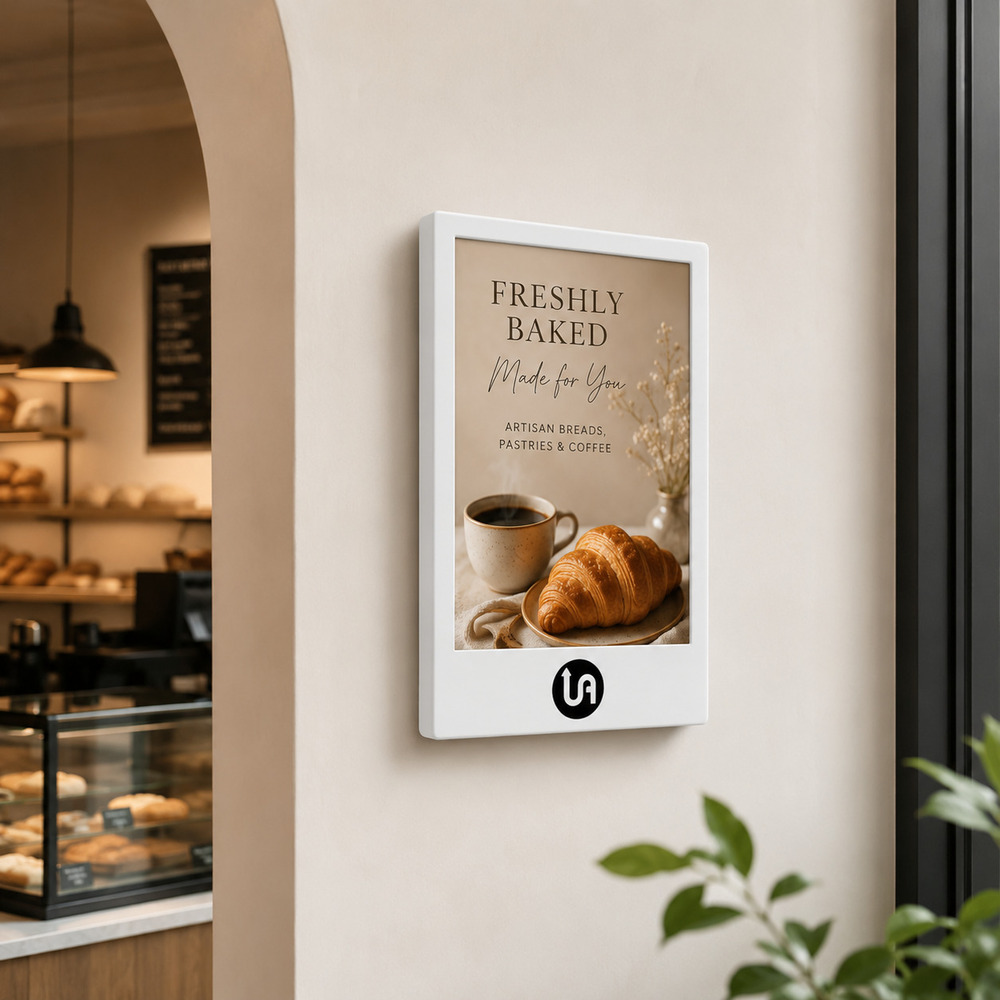 32 Inch White Digital Wall Mount