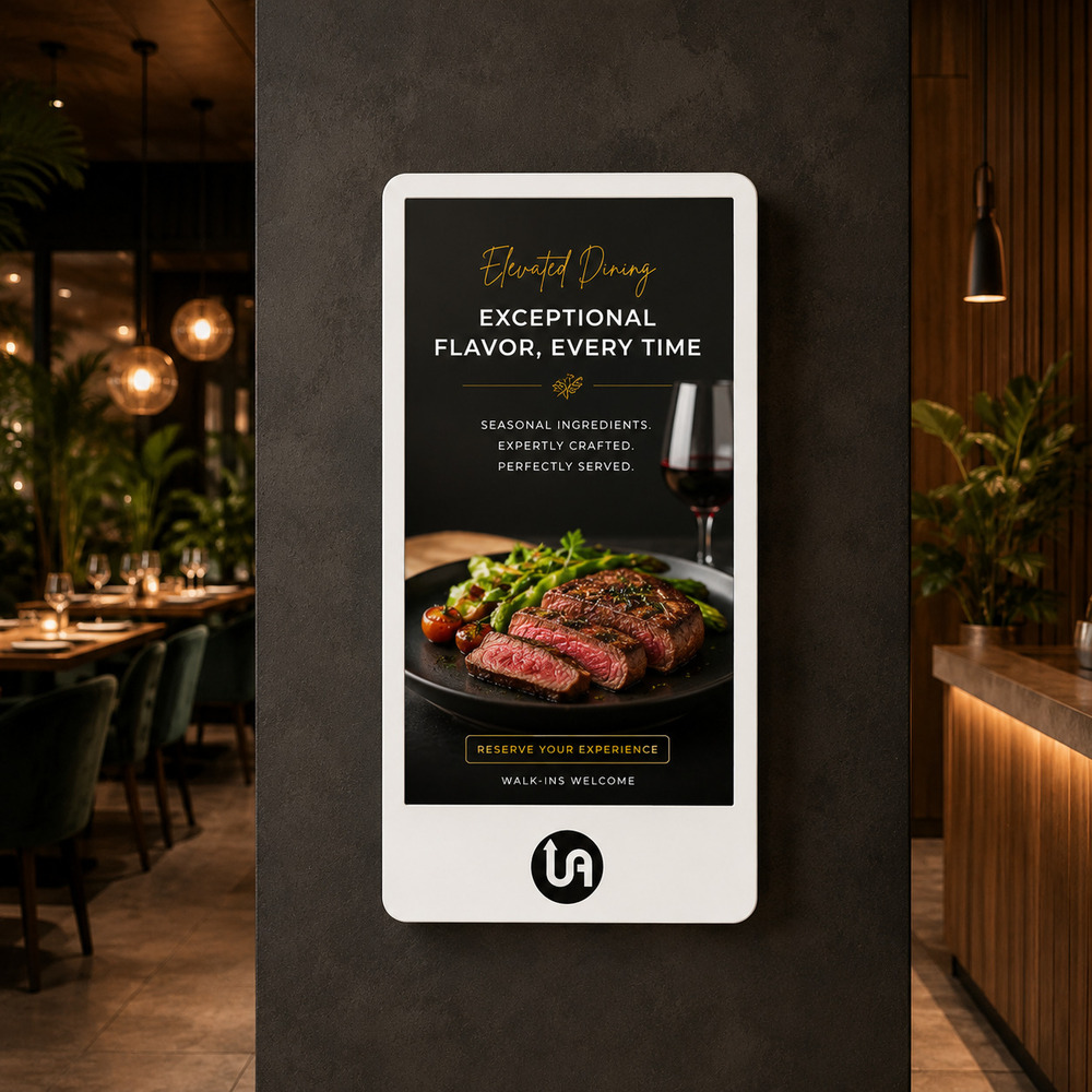 43 Inch White Digital Wall Mount