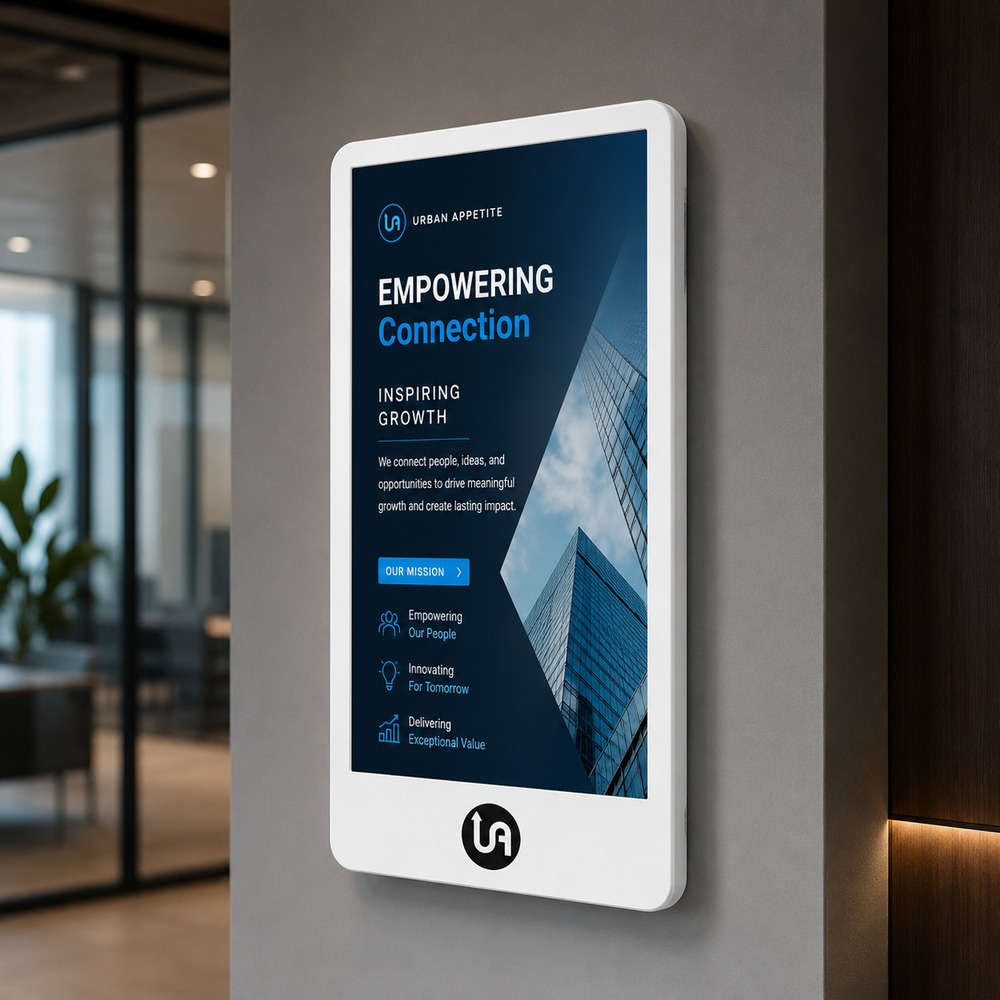 43 Inch White Digital Wall Mount