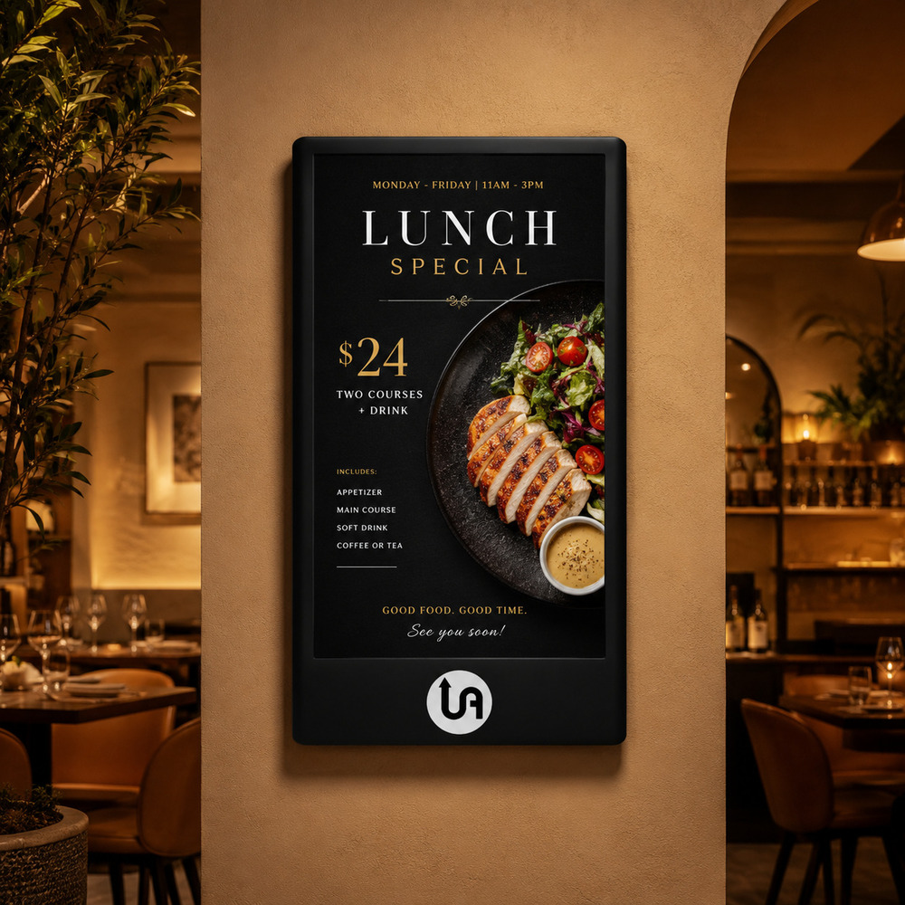 55 Inch Black Digital Wall Mount