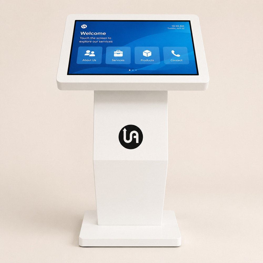 24 Inch White Touch Screen Kiosk