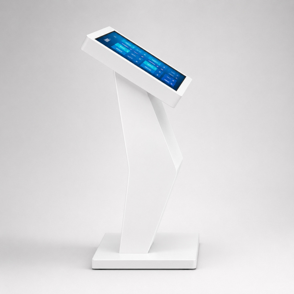 24 Inch White Touch Screen Kiosk