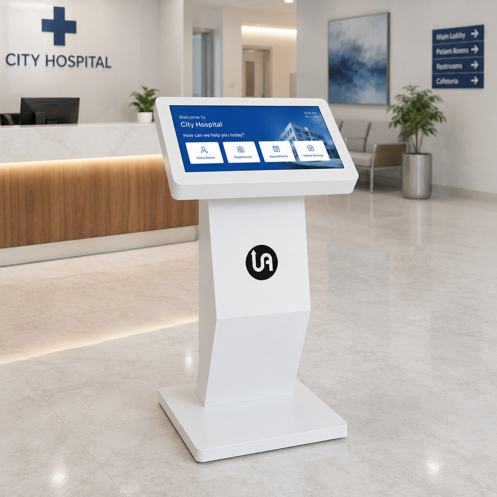 24 Inch White Touch Screen Kiosk