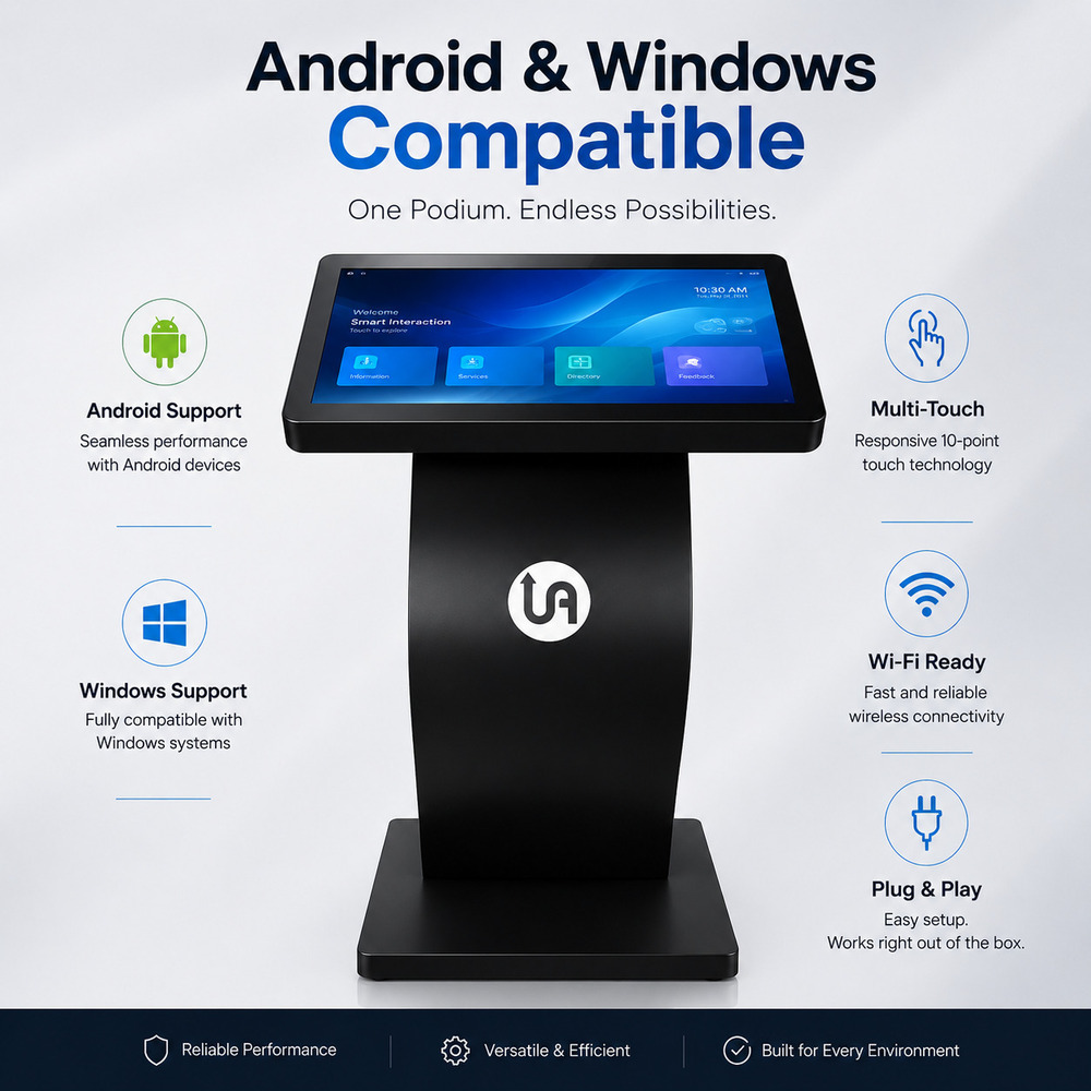 32 Inch Black Touch Screen Kiosk