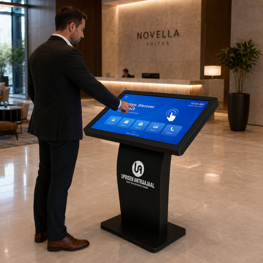43 Inch Black Touch Screen Kiosk