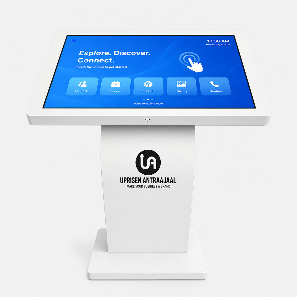 43 Inch White Touch Screen Kiosk