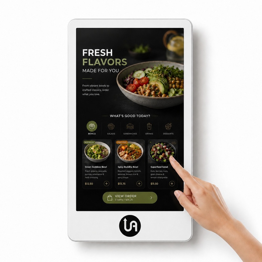 43 Inch White Touch Screen Wall Mount