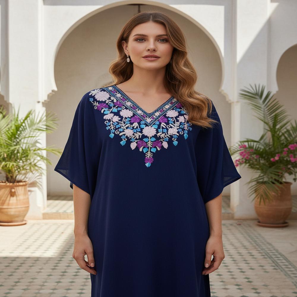 Cotton Crush Kashmiri Kaftan Tops