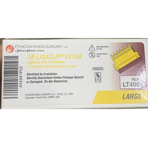 Ligaclip Lt400 Medium Large Ethicon Ligating Clip