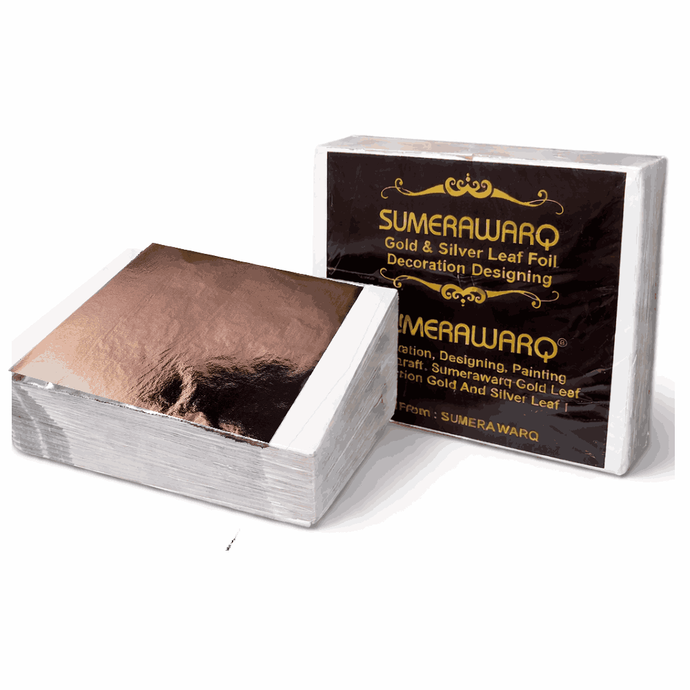 Gold Leaf Coffee Colour Foil Sheets 14 X 14 Cm For Resin Art, Gilding & Craft - Feature: Easy To Clean