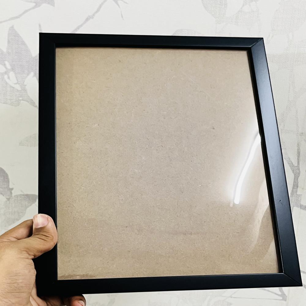 Premium A4 Size Black Mdf Photo Frame With Crystal Clear Acrylic Front, Wall Hanging Hooks For Photos, Certificates & Artwork (8 X 12 Inches, Black) - Cover Thickness: 250 Gsm