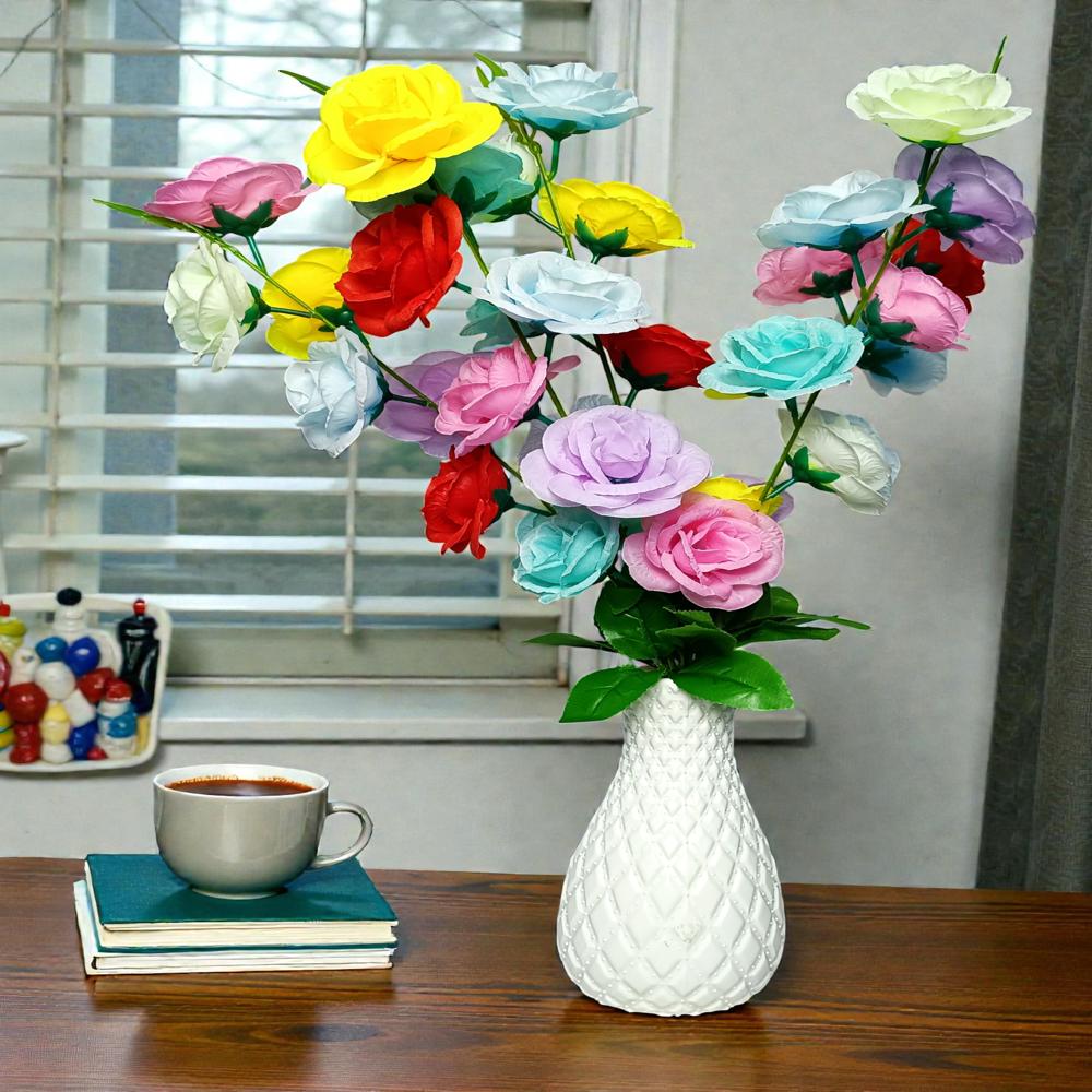 Premium Artificial Rose Blossom Flower Bunch