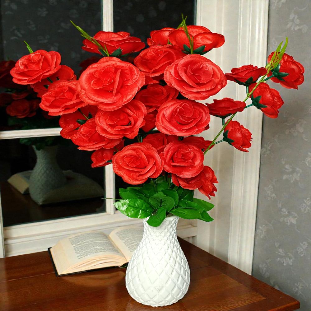Premium Artificial Rose Blossom Flower Bunch