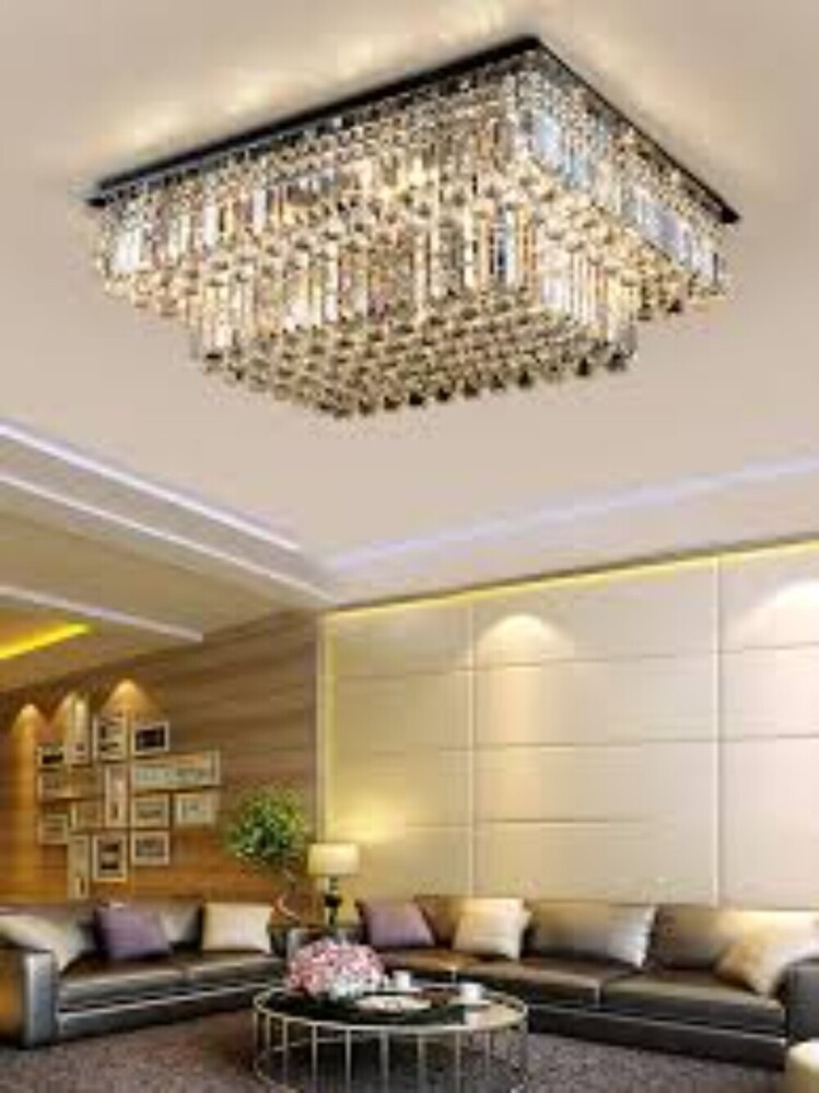 Rectangular Crystal Chandelier