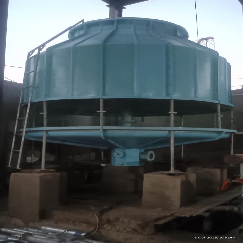Frp Induced Draft Round Shape Cooling Tower - Color: Blue