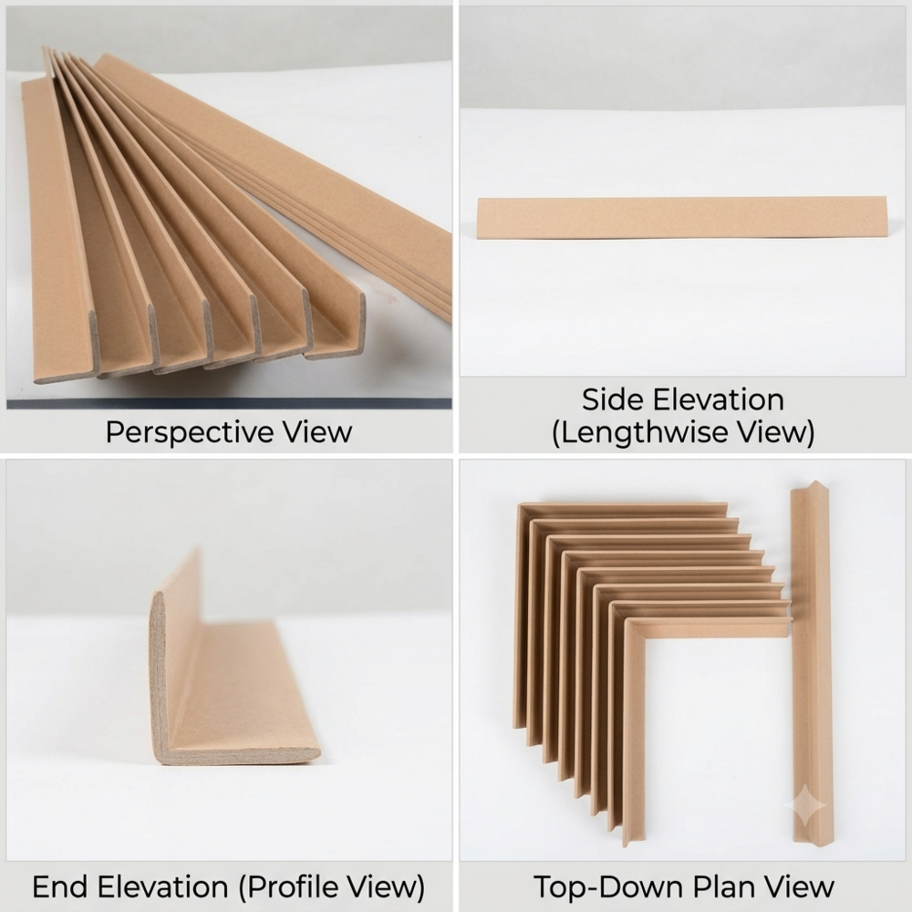 Corrugated Corner Edge Protector - Color: Brown