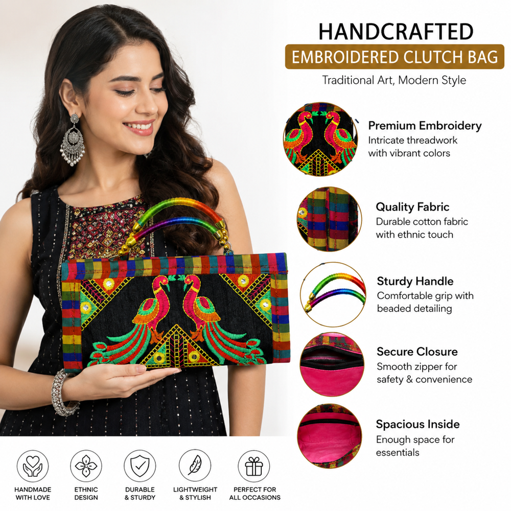 Premium Kutchi Work Ethnic Wallet  80