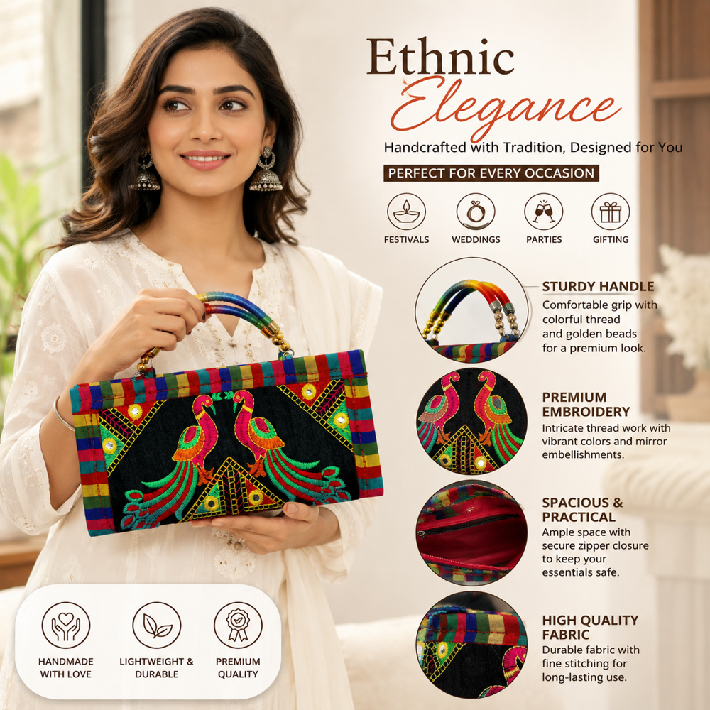 Handmade Kutchi Art Purse for Women  89