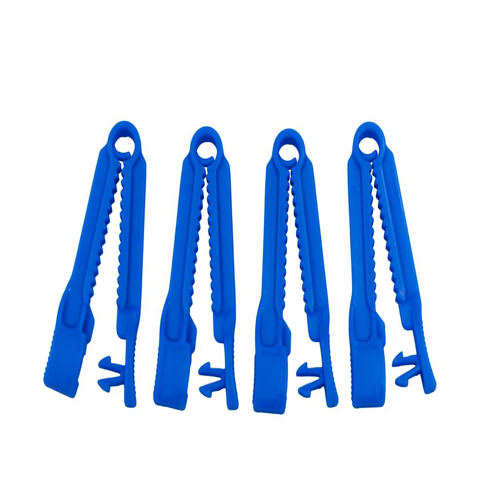 Cord Clamp - Medical-grade Pp Plastic, 2-3 Cm, Light Blue | Gamma Sterilized, Disposable, Smooth Edges, Break-resistant, One-hand Locking Grip