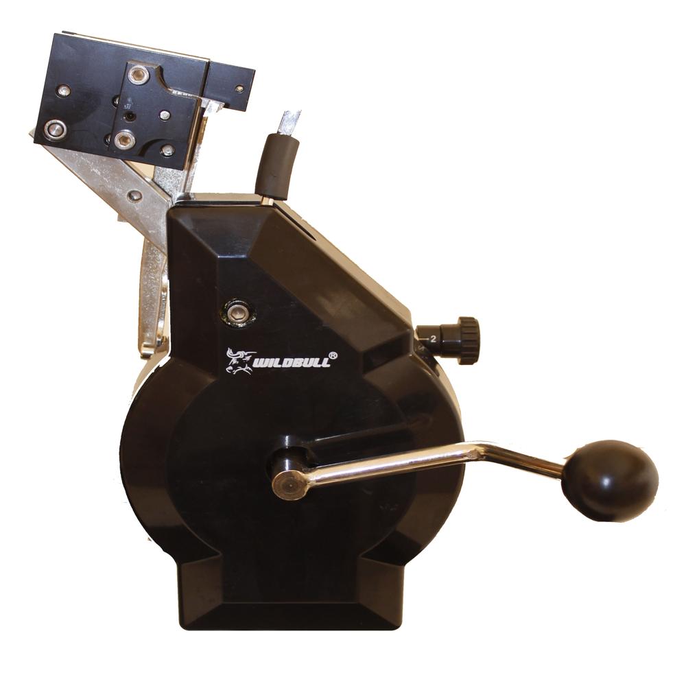 Manual Badminton Stringing Machine - Black 30x25x7cm, Non-slip Base | Hybrid Clamp, Manual Tension Adjustment, Dual Kg/lb Display