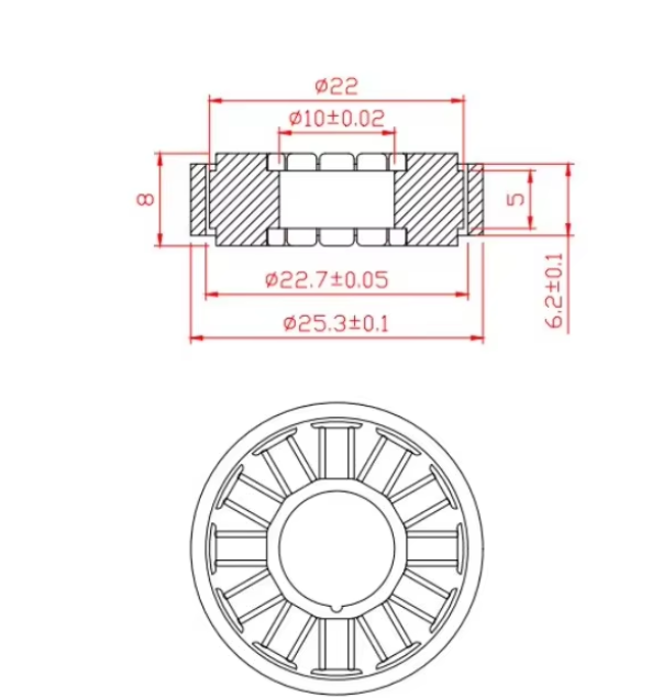 SP205 Miniature Three-Phase Brushless DC Frameless Torque Servo Motor Intelligent Variable-Frequency High Power Magnetically