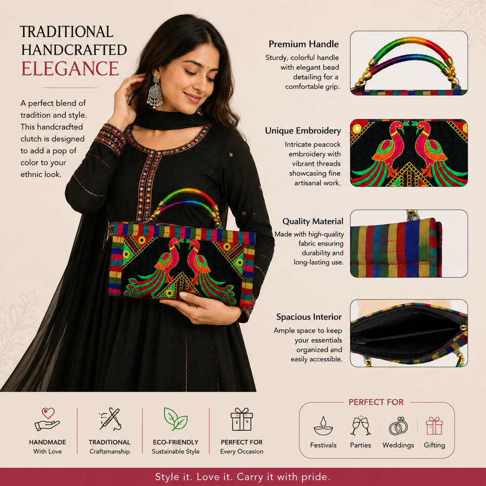 Traditional Kutchi Embroidery Purse 95