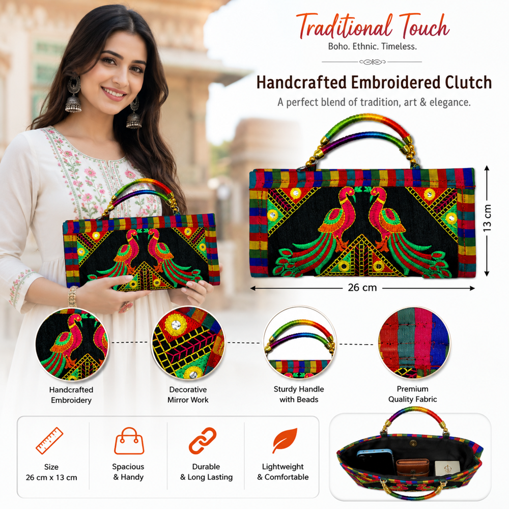 Designer Peacock Pattern Purse for Women  114