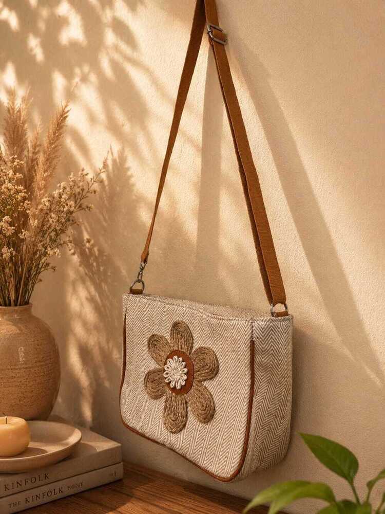 Woven Textured Tote Bag