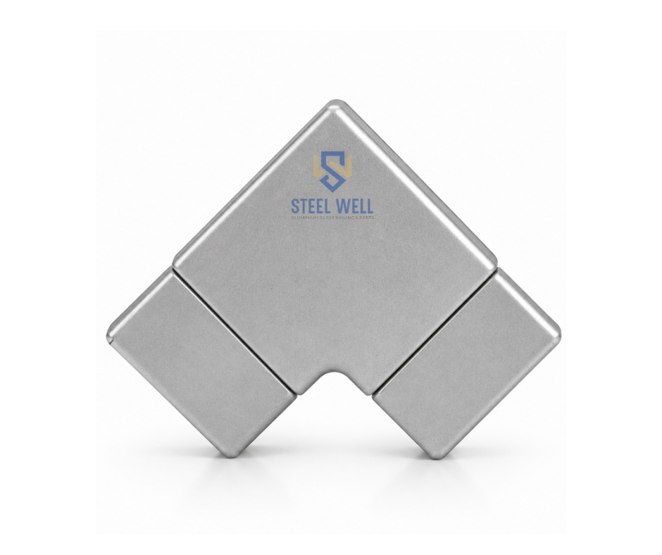 Aluminium Railing Band - 6063-t5 Aluminium Alloy 55x30mm, Anodized Finish, L-shaped Corner Connector, Screw Fit, Corrosion Resistant