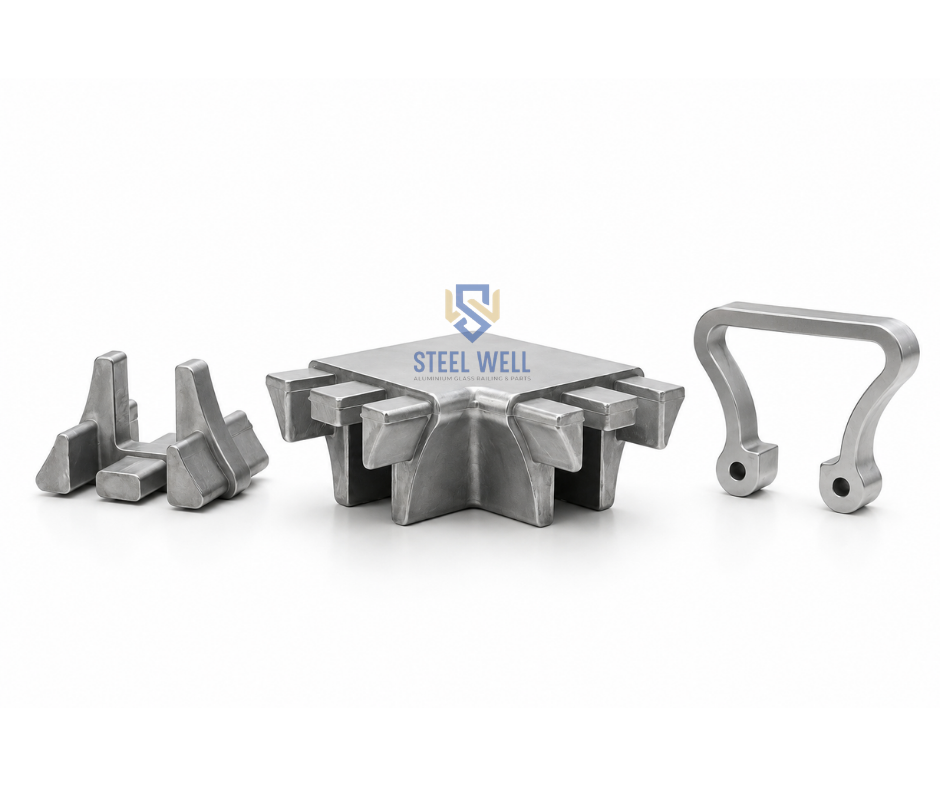Aluminium Railing Triangle Pipe Fittings - Stainless Steel Ss304/ss316/mild Steel, 1/2-6 Inch, Silver Metallic | Leak-proof, Hydro Tested, Butt/socket Weld & Threaded Connections