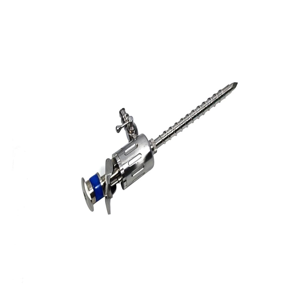 5 mm Trocar with Threaded Sleeve, Pyramidal Tip & Multifunctional Valve - FA1104T
