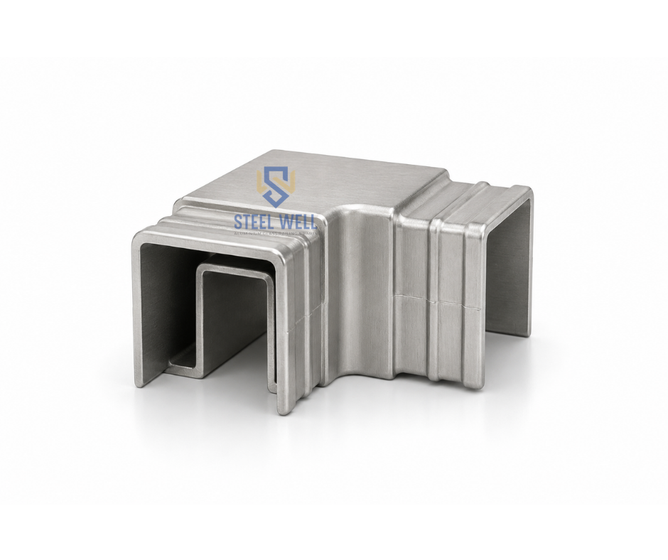 aluminium railing 40x40 pipe fittings/aluminium railing square pipe fittings/aluminium railing parts supplier India/aluminium railing manufacturer Gujarat