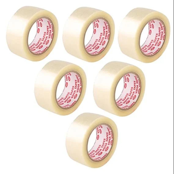 Brown White Self Adhesive Packaging Tape