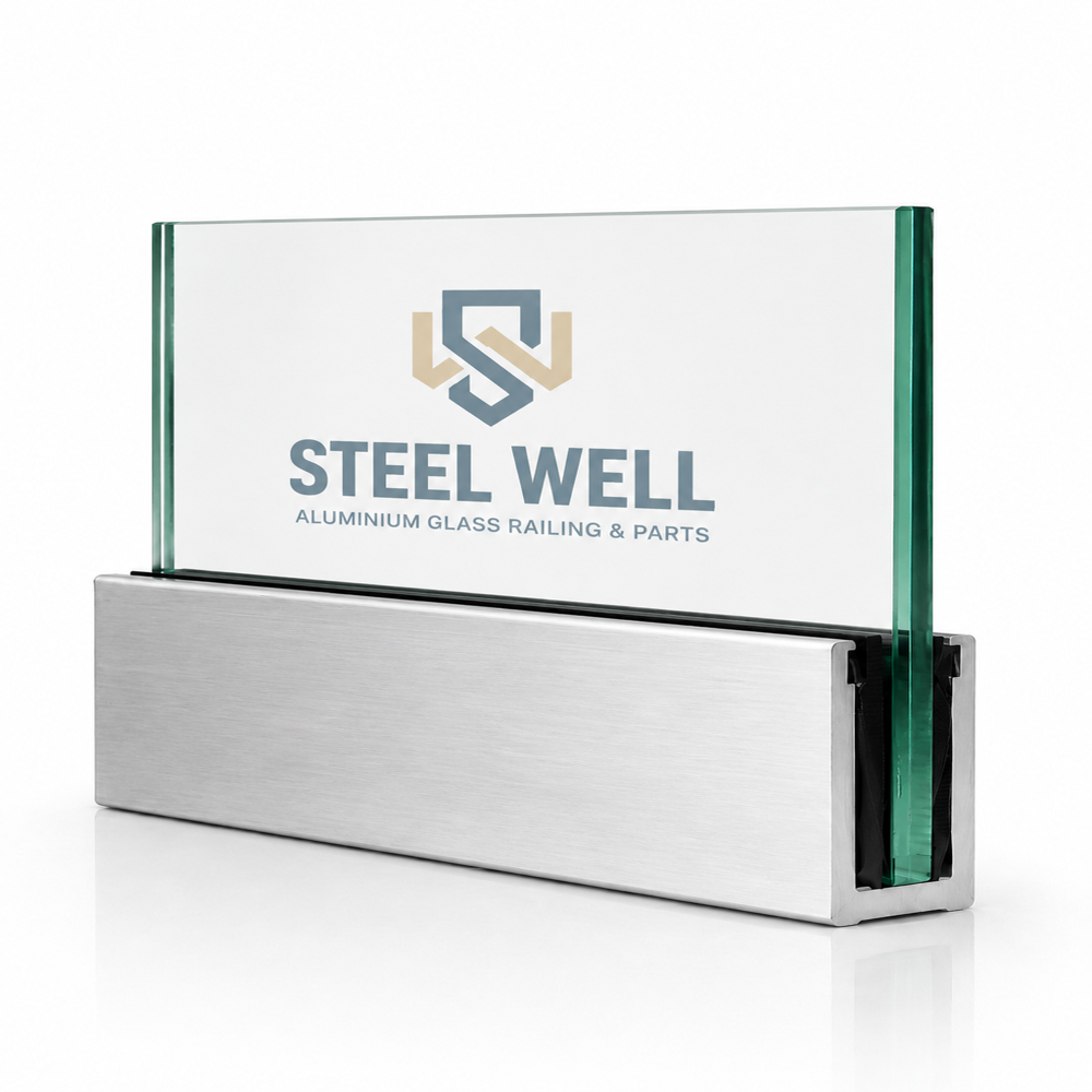Aluminium Railing 58x32mm Channel - 6063-t5 Alloy, Silver, Anodized | Rust-proof, Fire Resistant, Frameless Glass U Channel