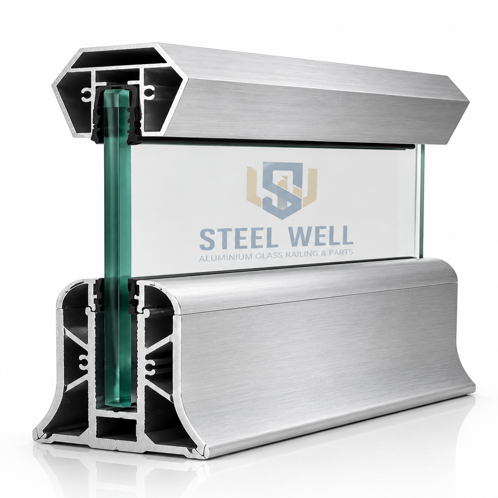 Aluminium Glass Clip Feri - Aluminium Alloy 6063/6061, 8-21.52mm Glass, Silver/black/custom Coating | Weather Resistant, Top & Side Mount, Load Bearing 1.5 Kn/m